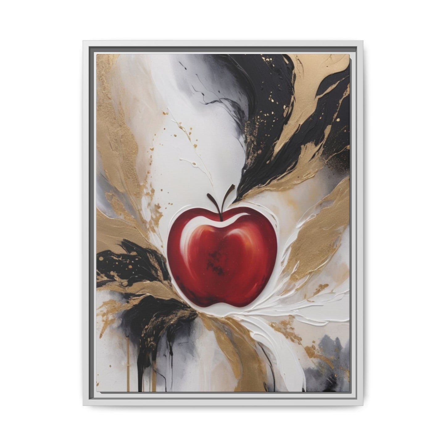 Elegant Apple Canvas Art Print - Framed Wall Decor