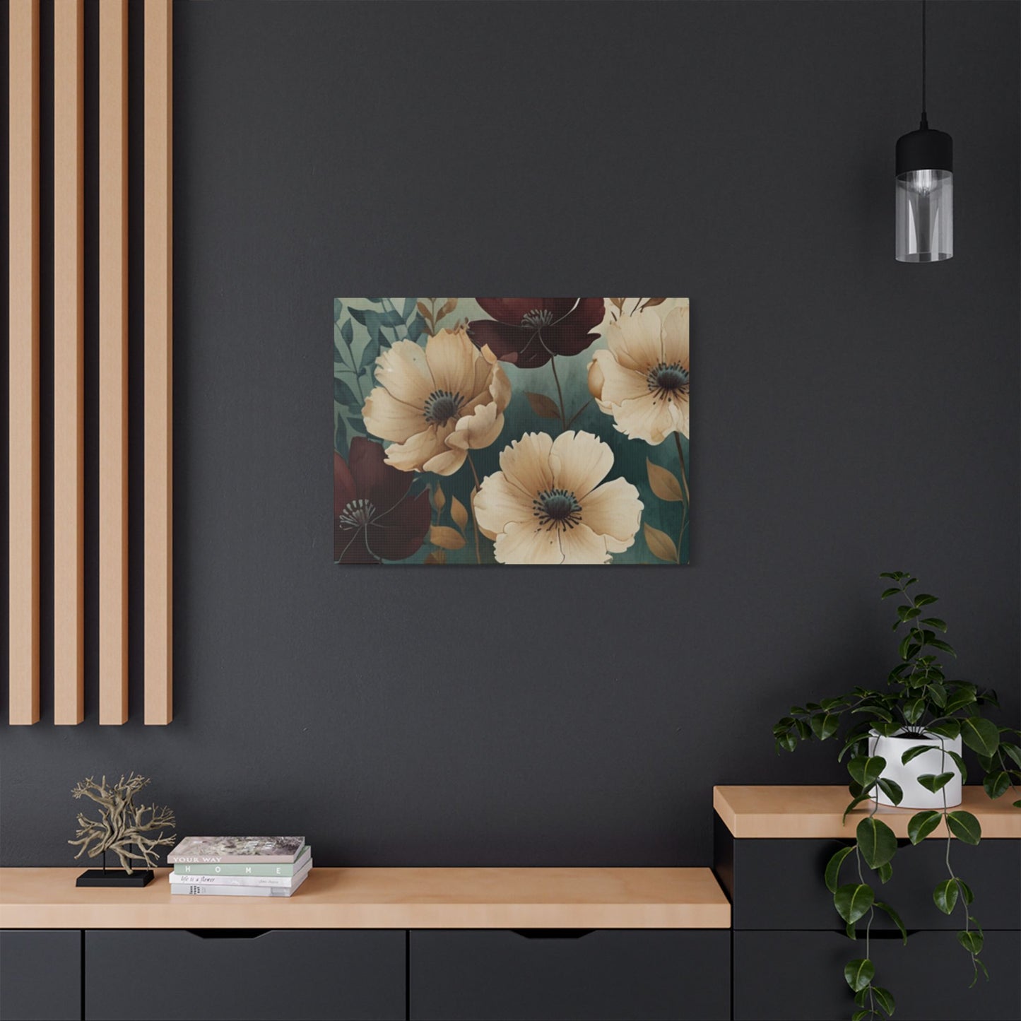 Floral Satin Canvas Art | Nature-Inspired Wall Décor