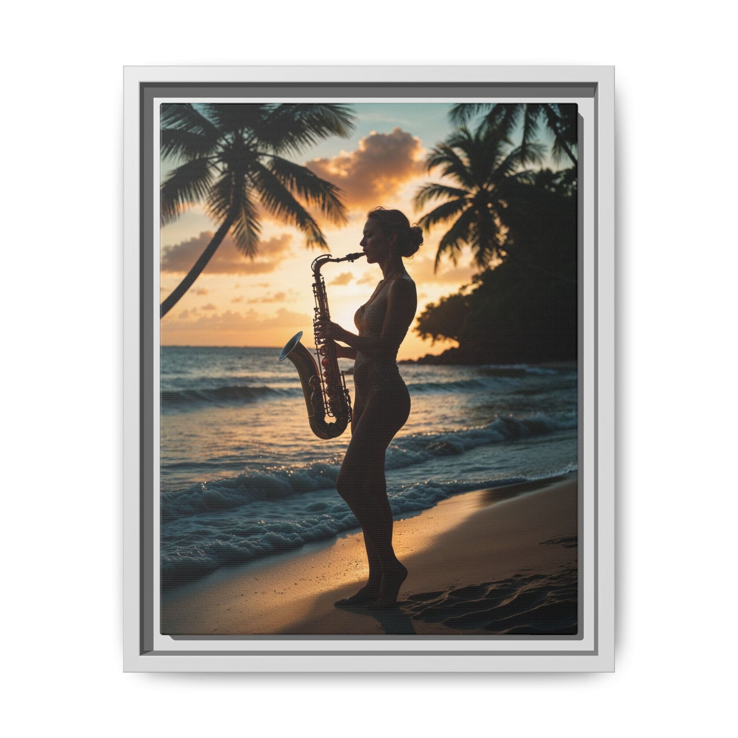 Saxophone Sunset on the beach