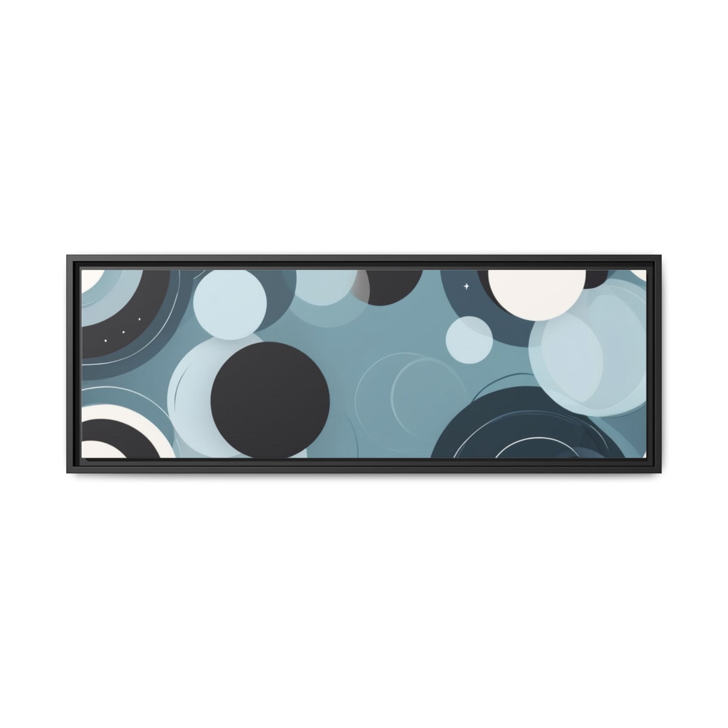 Modern Abstract Framed Canvas Art - Multi-Color Circles Decoration