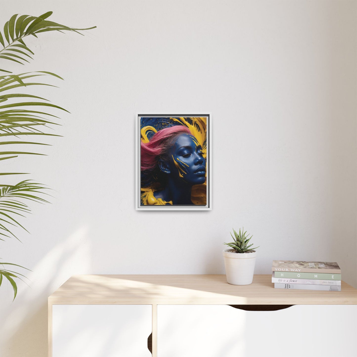 Vibrant Abstract Art Print - Multicolor Framed Canvas Wall Decor