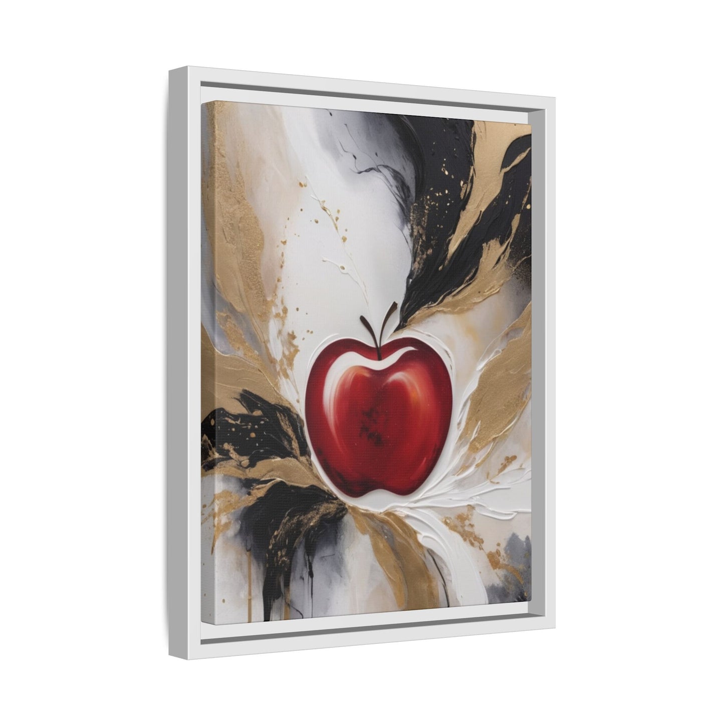 Elegant Apple Canvas Art Print - Framed Wall Decor
