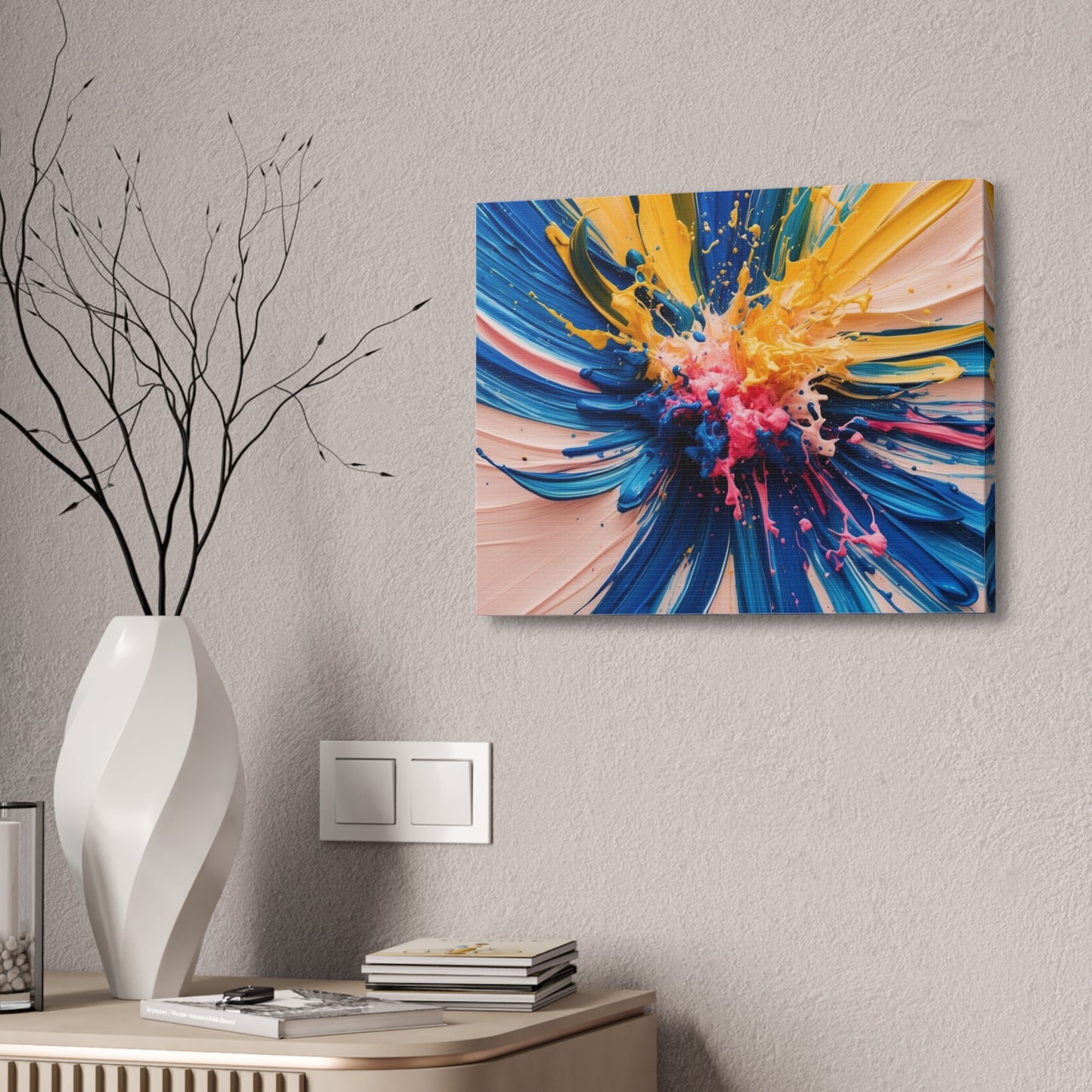 Vibrant Abstract Canvas Art - Color Explosion Wall Decor