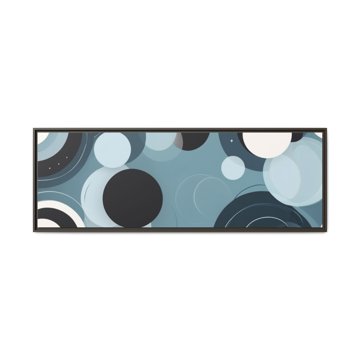 Modern Abstract Framed Canvas Art - Multi-Color Circles Decoration