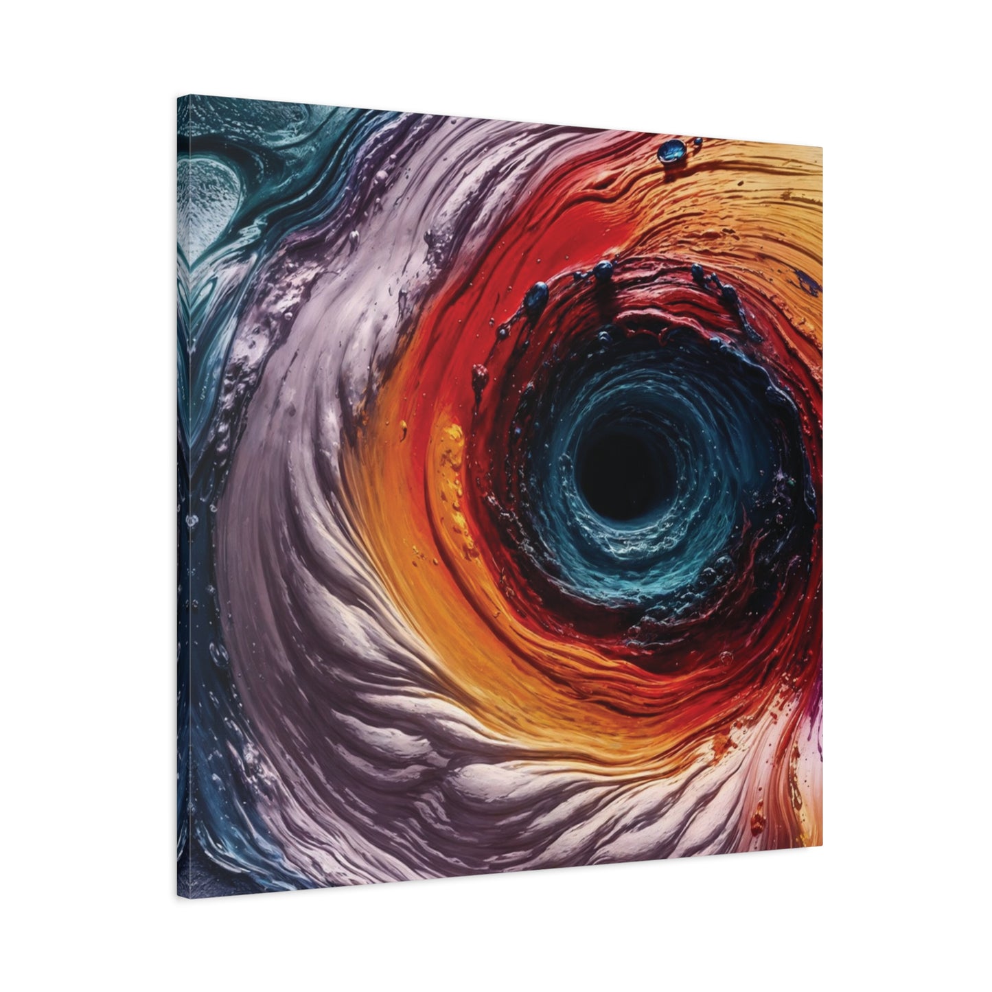 Vibrant Abstract Wall Art Canvas - Swirling Colors