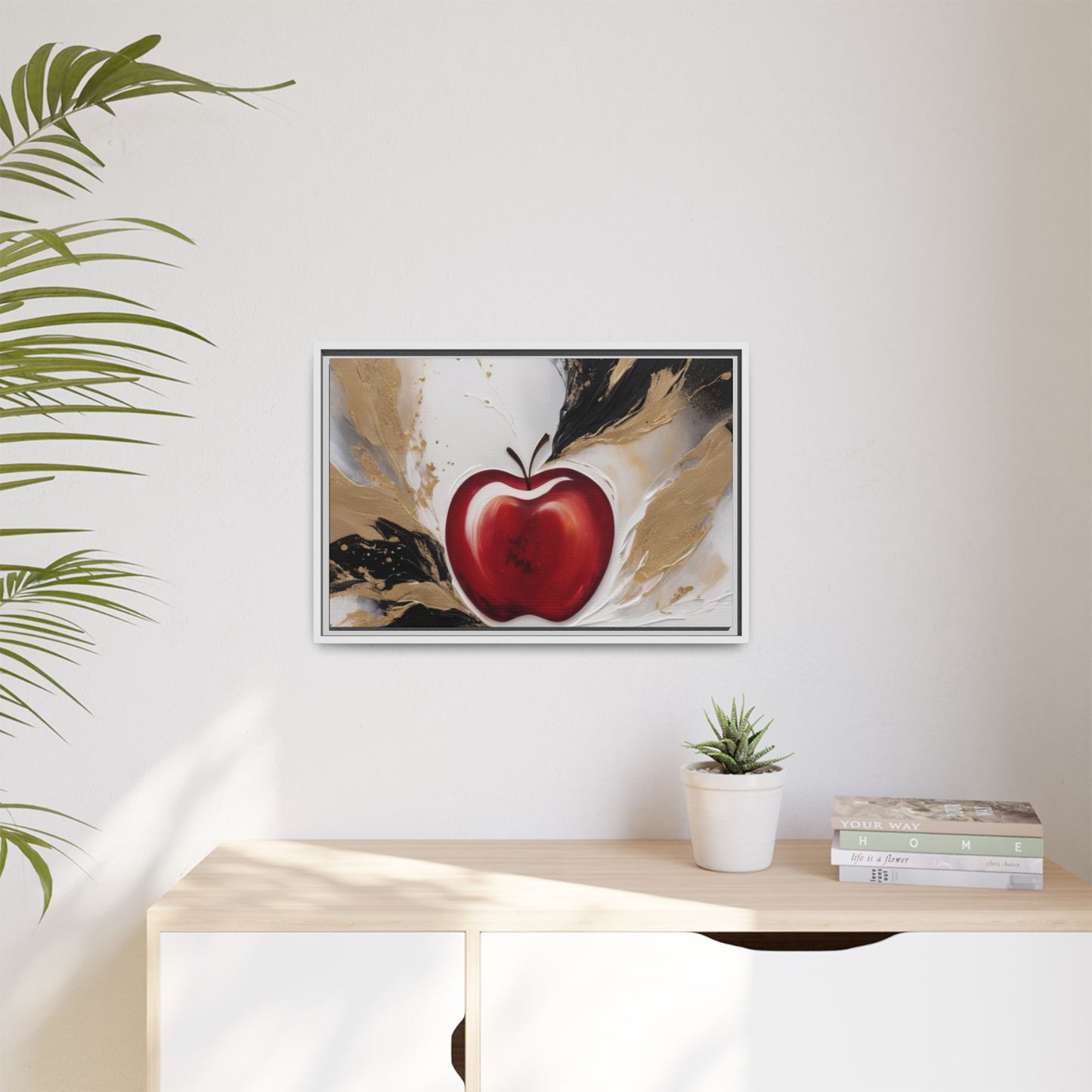Elegant Apple Canvas Art Print - Framed Wall Decor