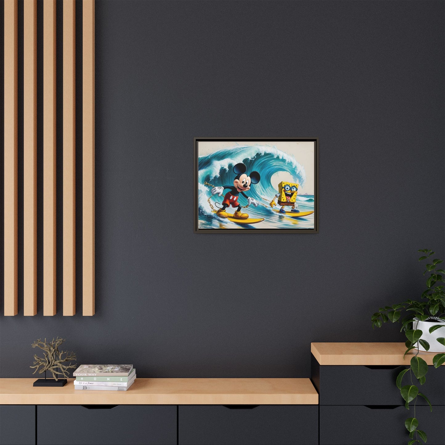 Vibrant Framed Art Print - Bold Floral Fantasy