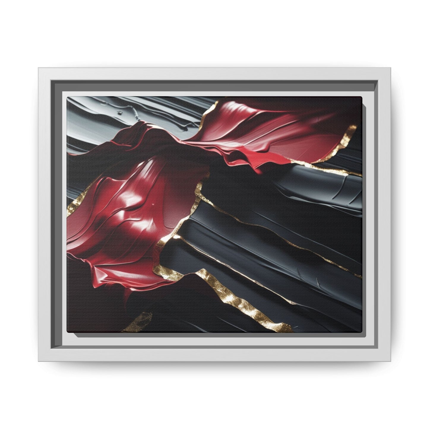 Elegant Abstract Framed Canvas Art - Multi-color Wall Decor