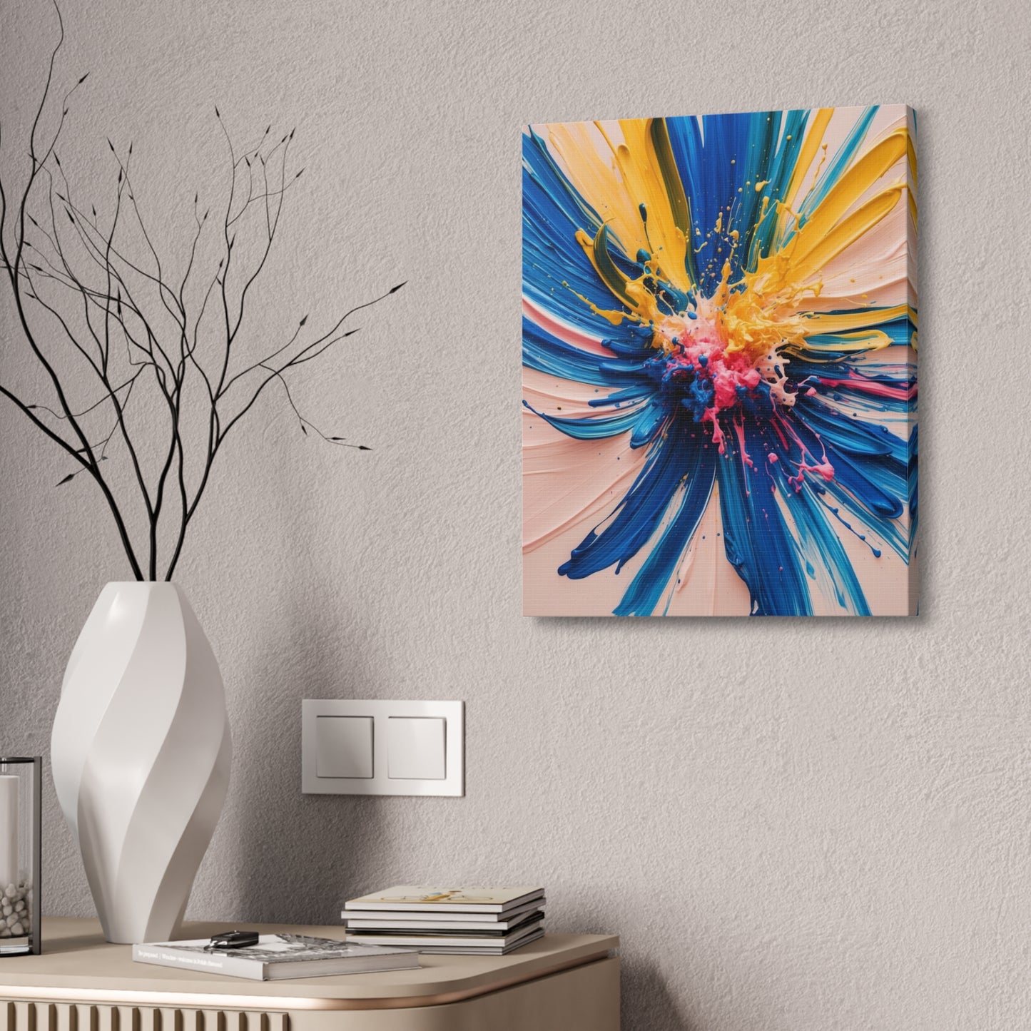 Vibrant Abstract Canvas Art - Color Explosion Wall Decor