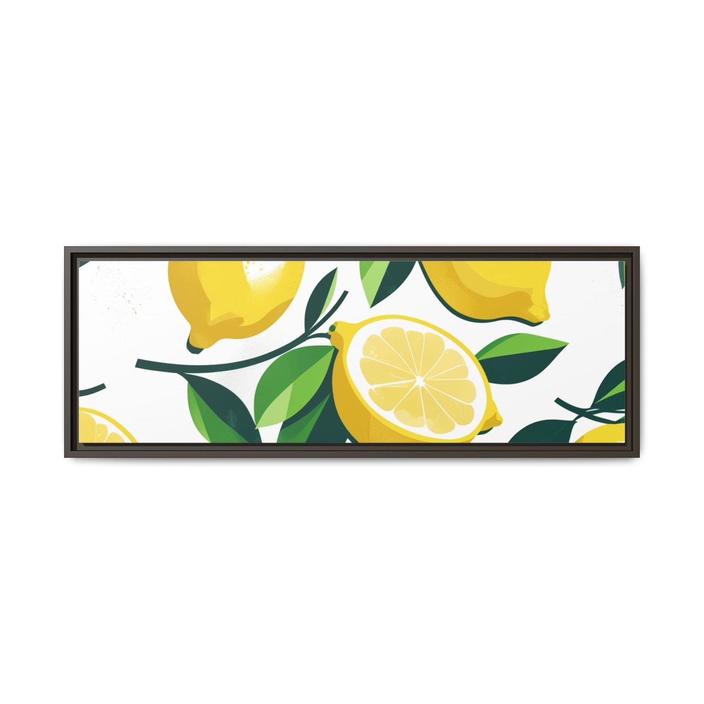 Lemon-Themed Framed Canvas Wall Art - Bright and Fresh Decor