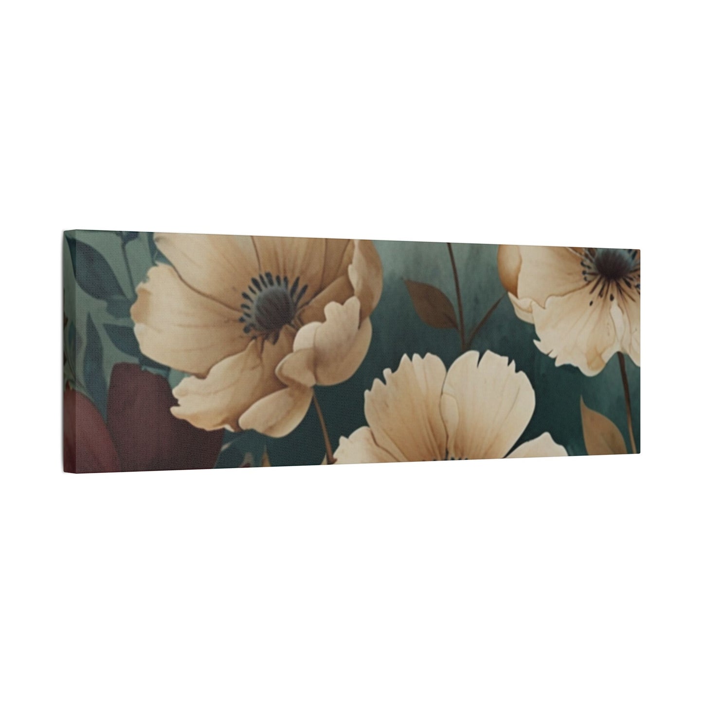 Floral Satin Canvas Art | Nature-Inspired Wall Décor