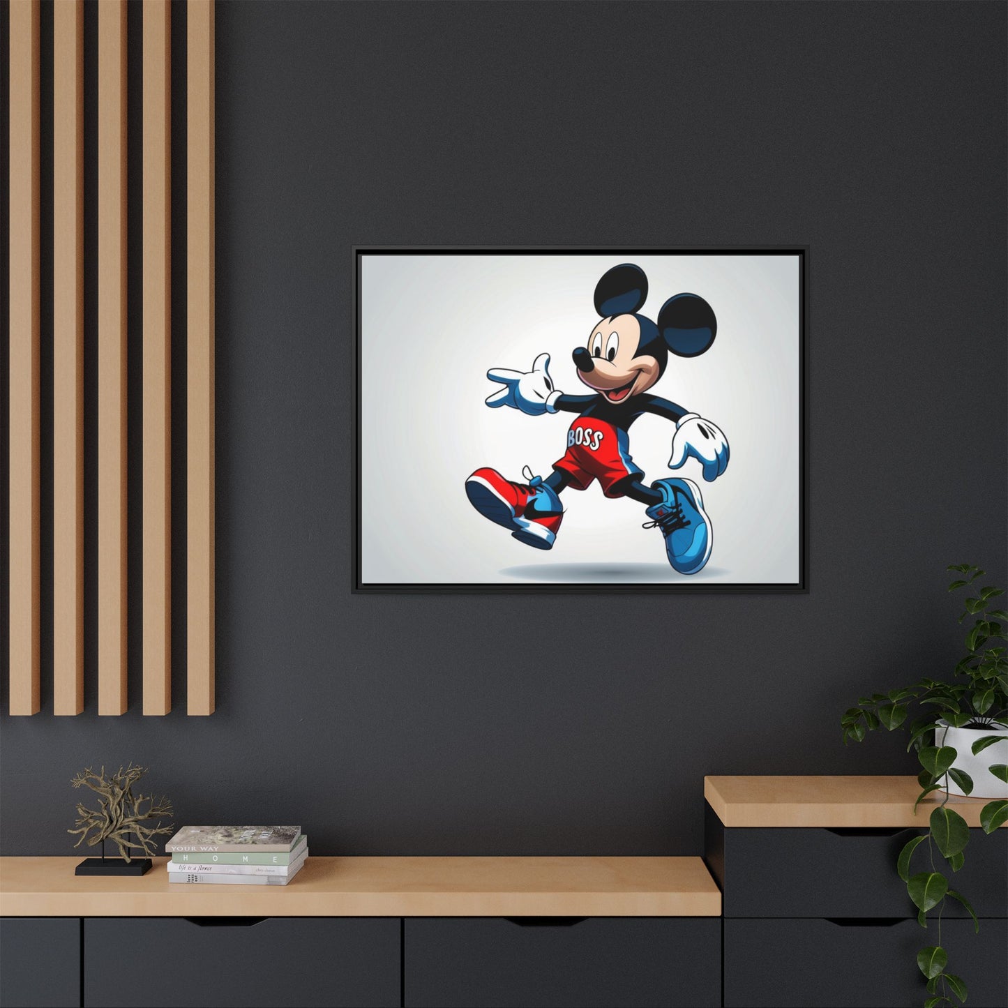 Mickey Mouse Boss Framed Canvas Art