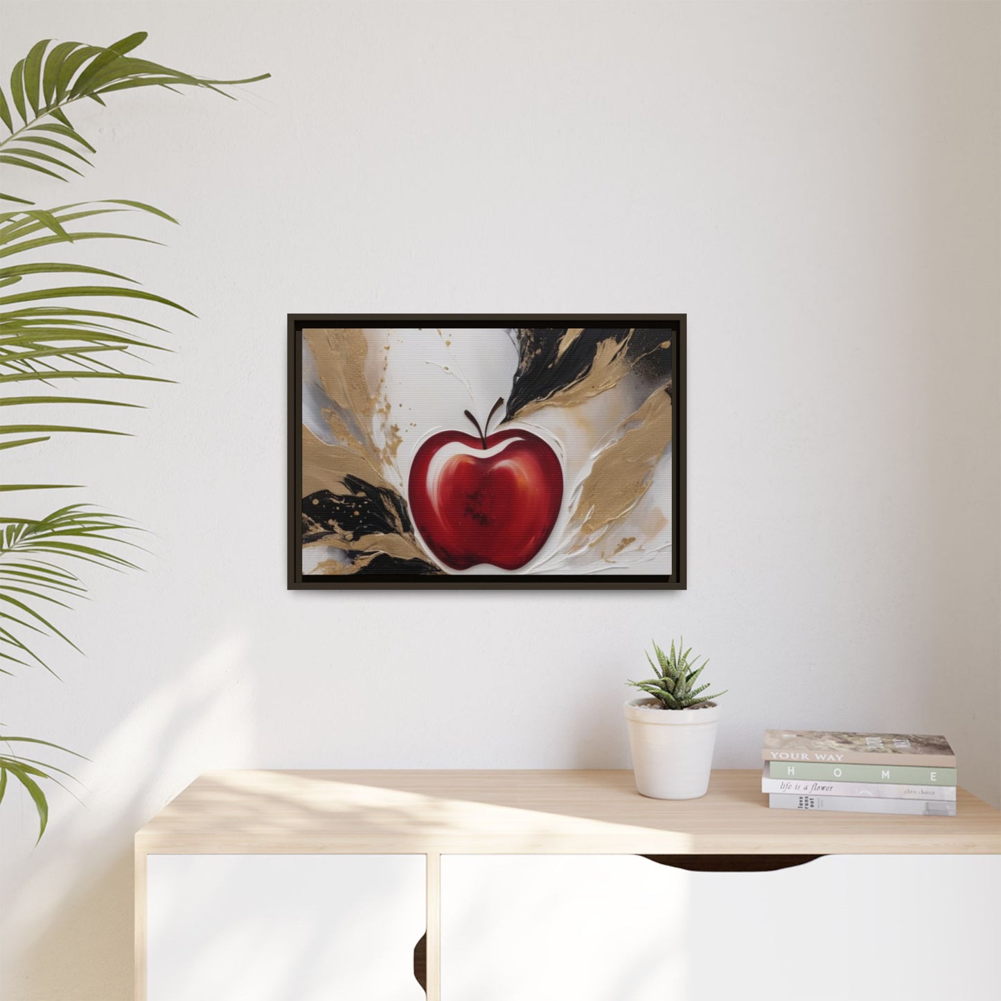 Elegant Apple Canvas Art Print - Framed Wall Decor