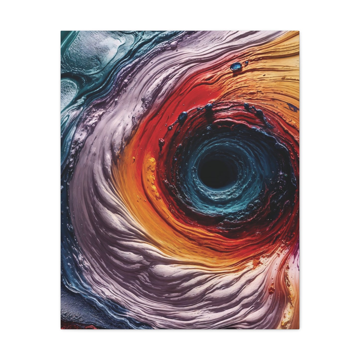 Vibrant Abstract Wall Art Canvas - Swirling Colors