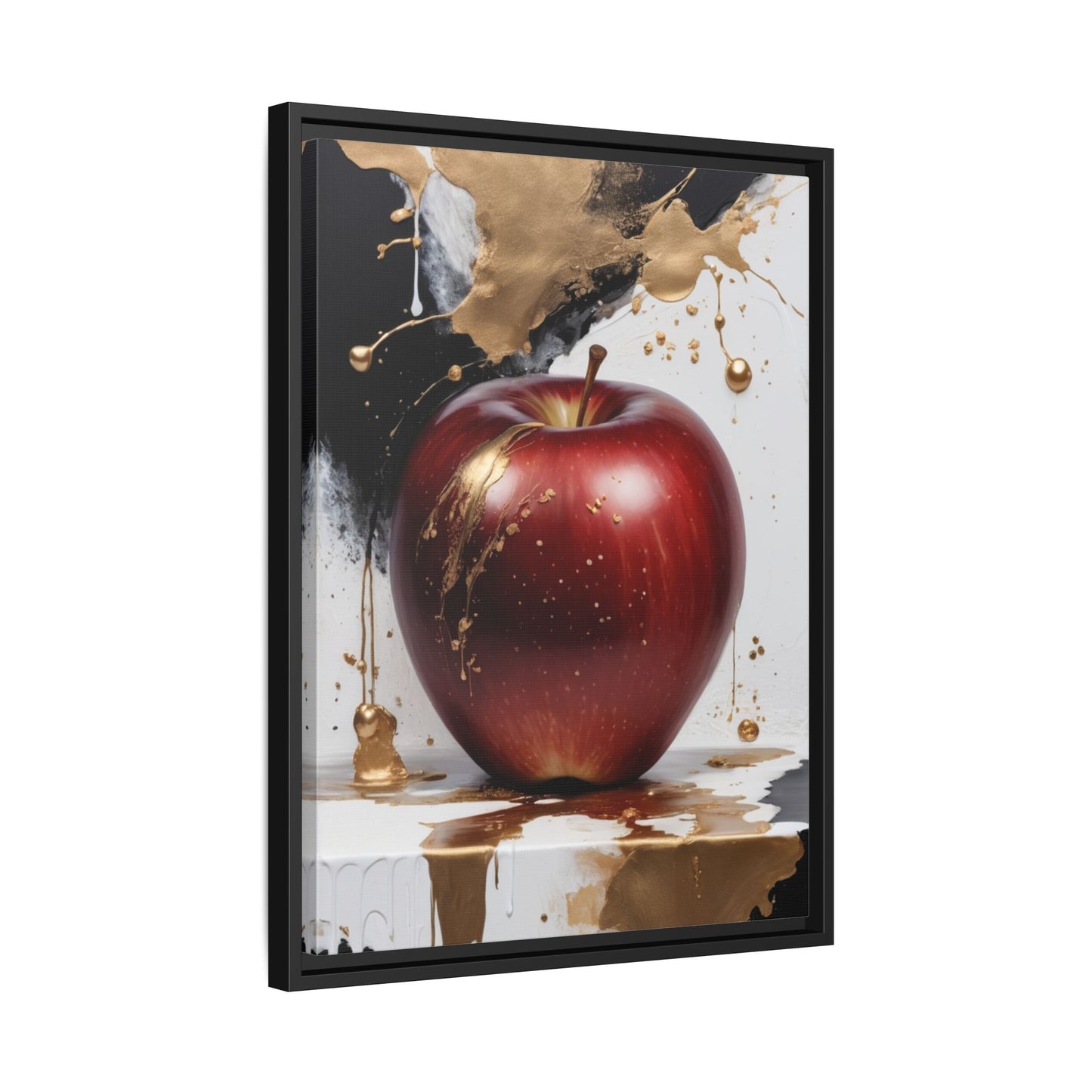 Elegant Apple Art Print - Multi-color Framed Canvas