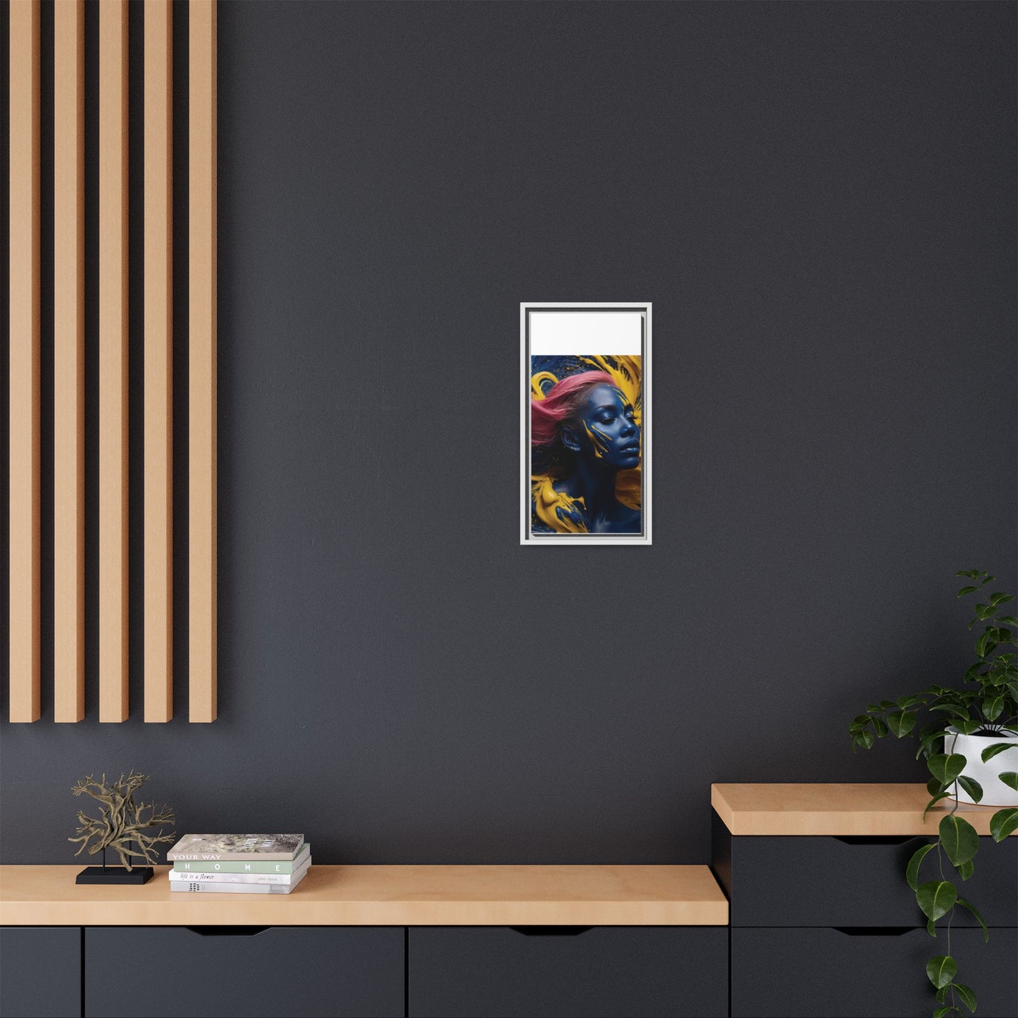 Vibrant Abstract Art Print - Multicolor Framed Canvas Wall Decor