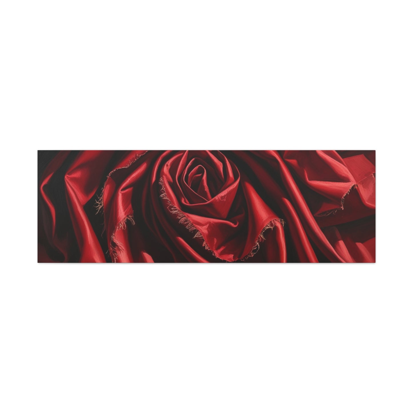 Elegant Red Rose Canvas Wall Art - Stretched Matte Decoration