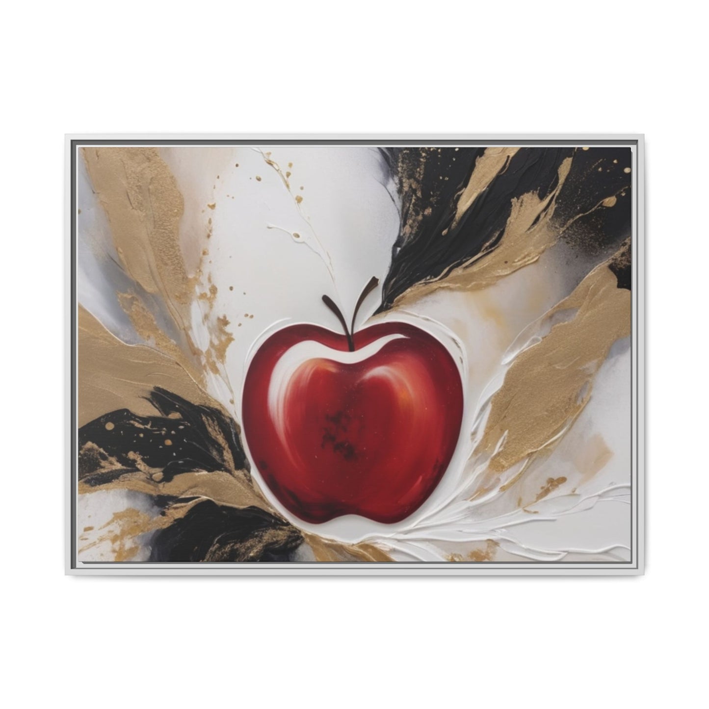 Elegant Apple Canvas Art Print - Framed Wall Decor