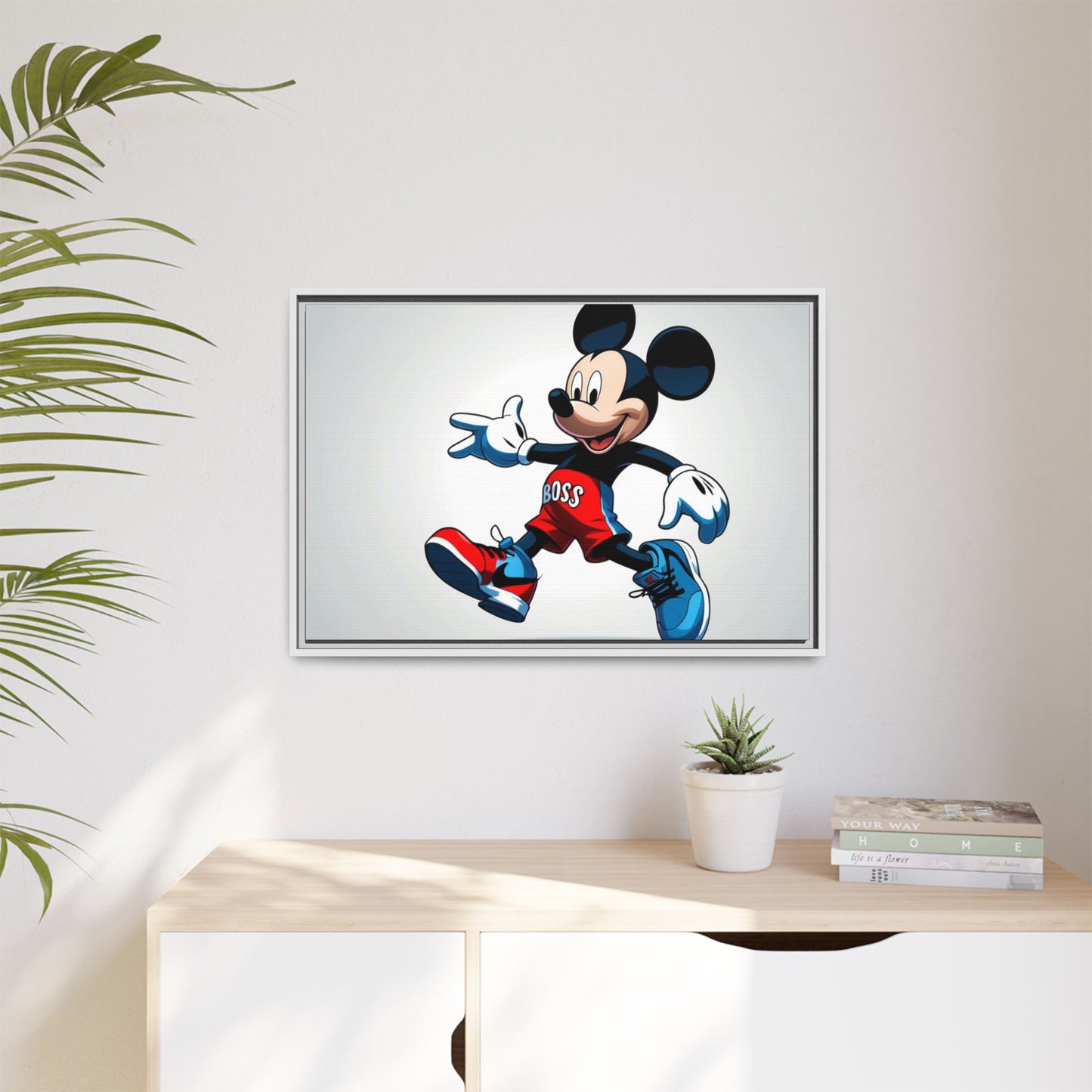 Mickey Mouse Boss Framed Canvas Art