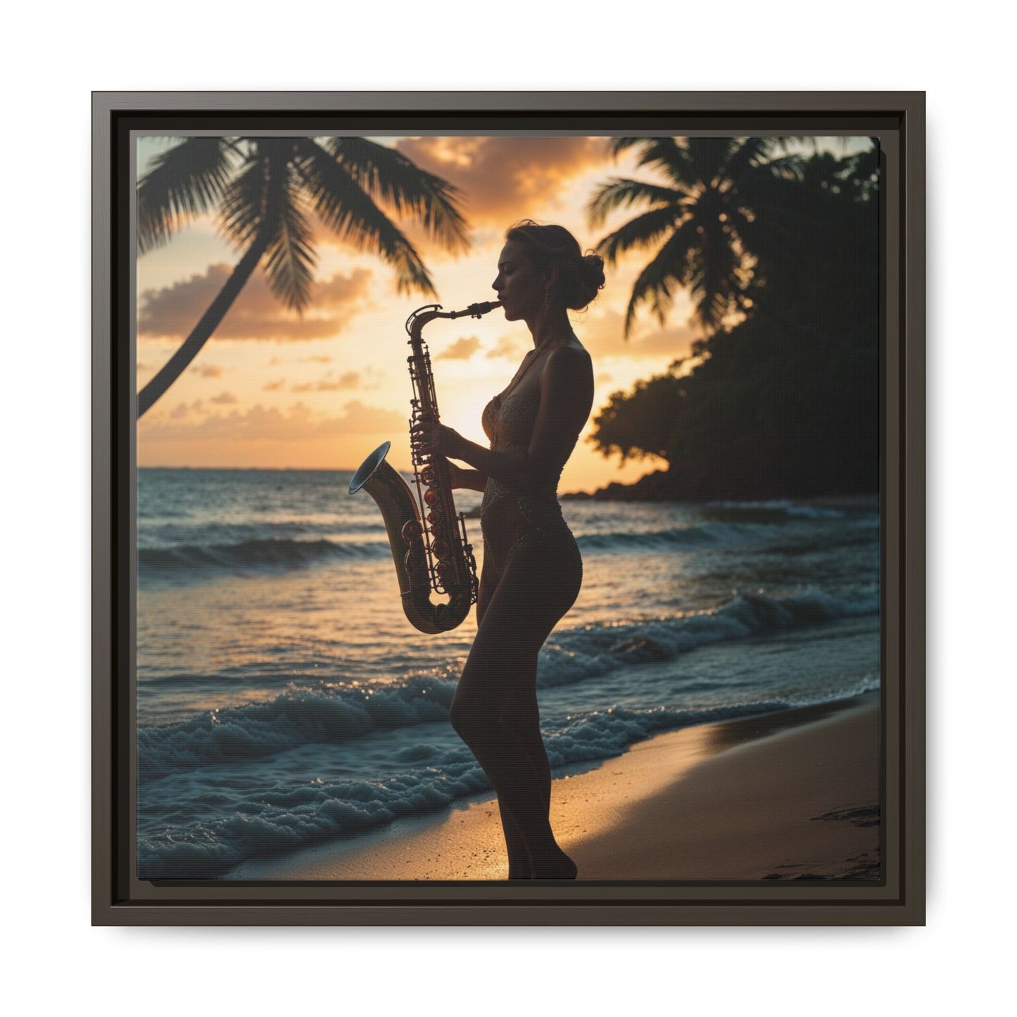 Saxophone Sunset on the beach