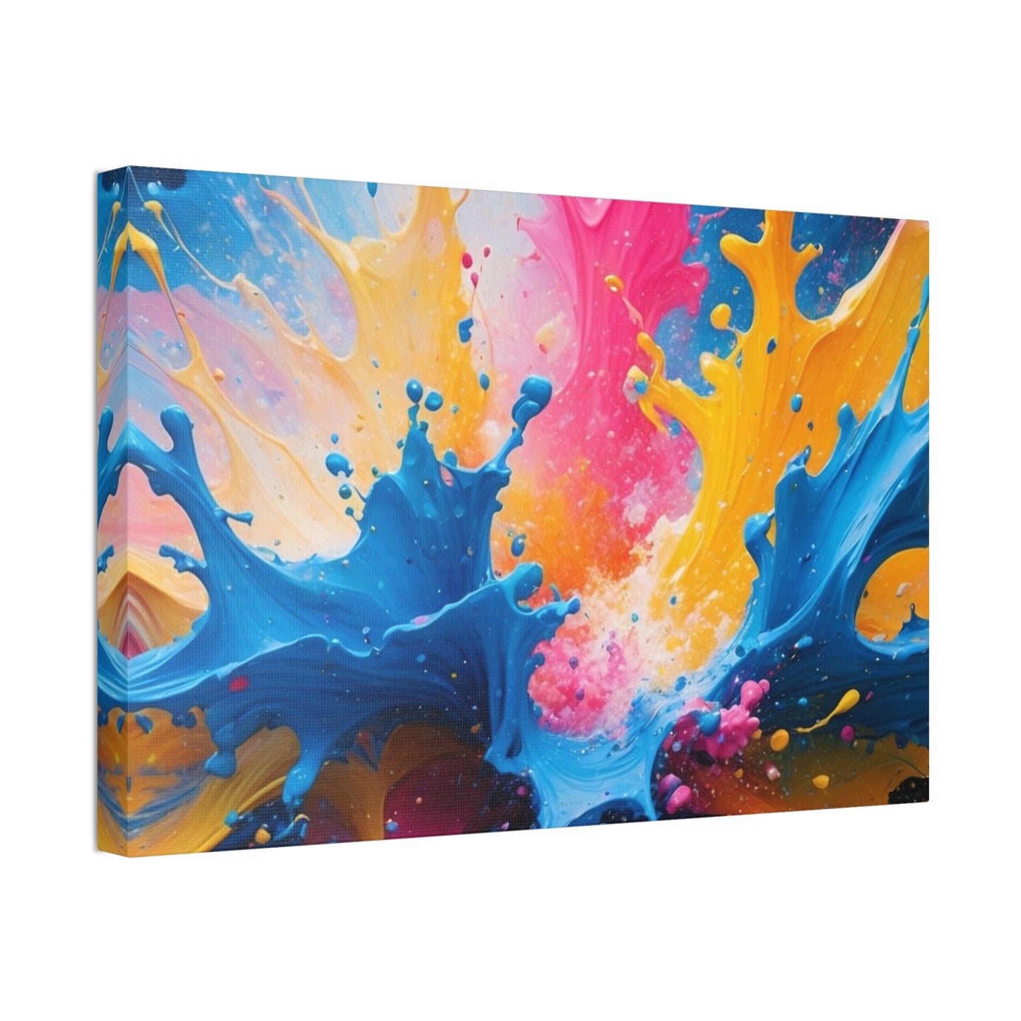 Vibrant Abstract Canvas Art - Colorful Splash Wall Decor