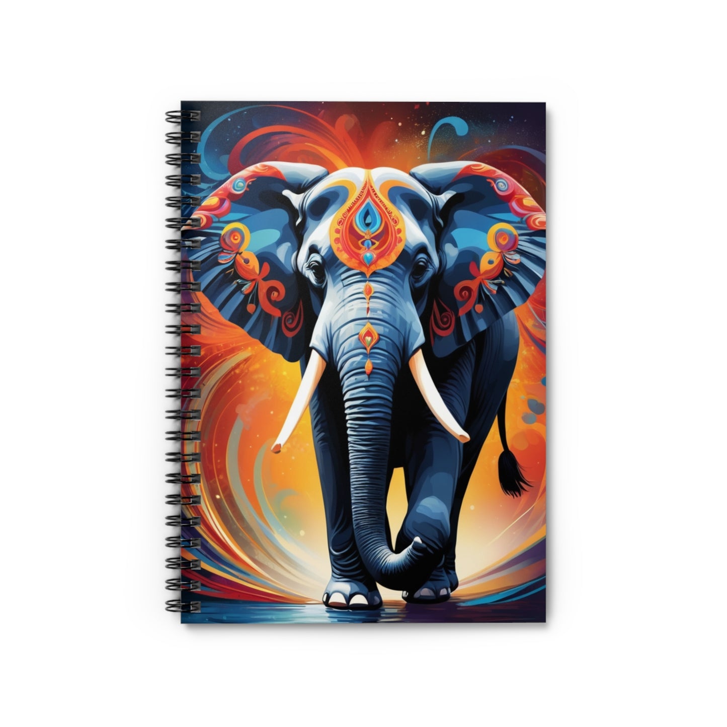 Colorful Elephant Spiral Notebook - Ruled Line for Creative Minds