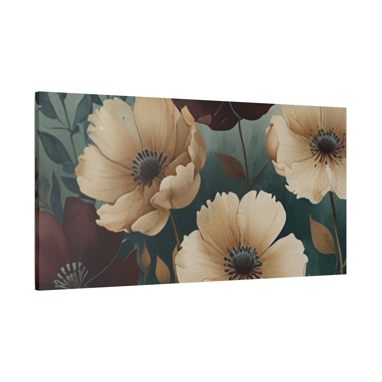 Floral Satin Canvas Art | Nature-Inspired Wall Décor