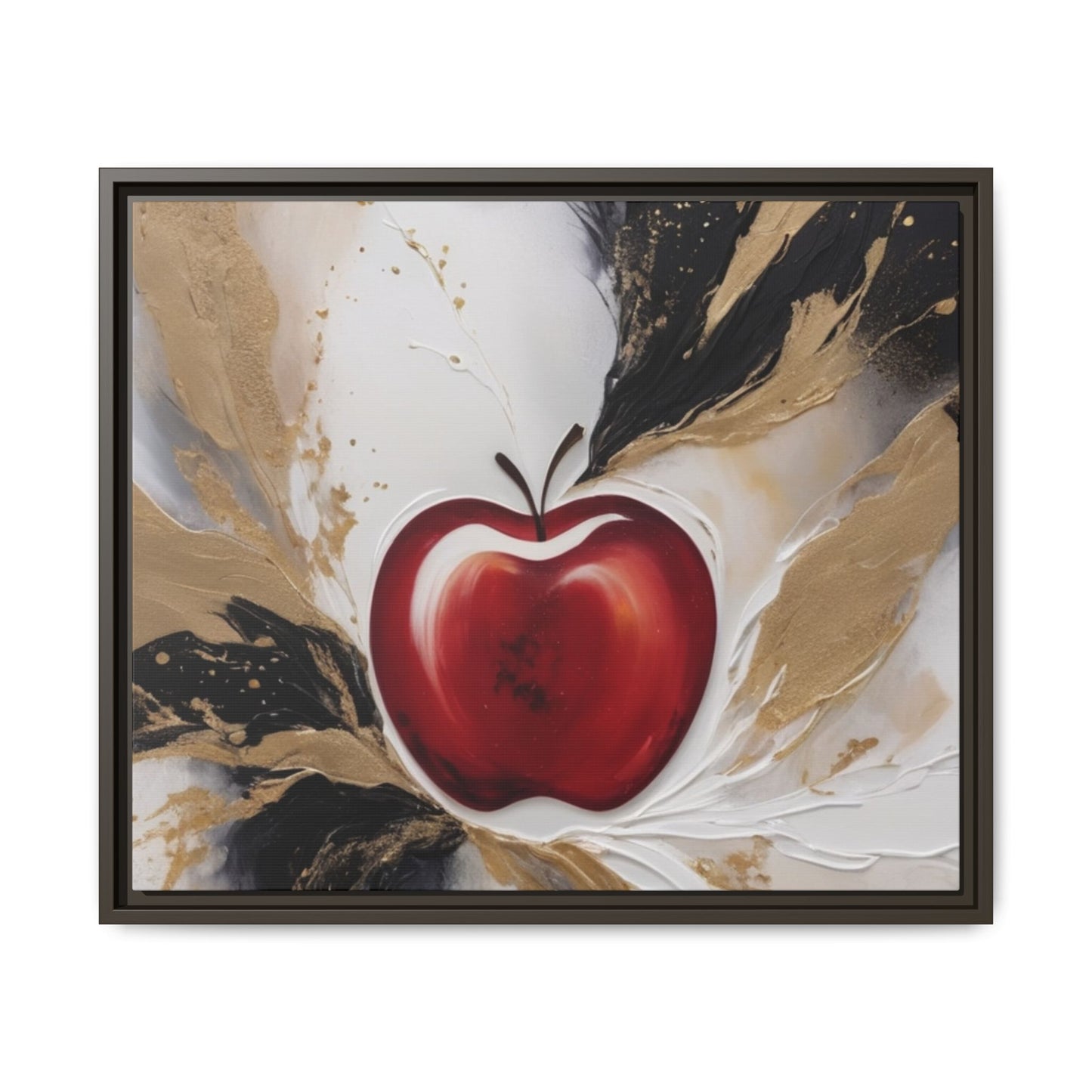 Elegant Apple Canvas Art Print - Framed Wall Decor