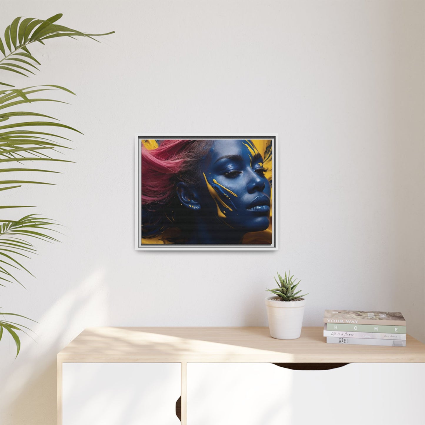 Vibrant Abstract Art Print - Multicolor Framed Canvas Wall Decor