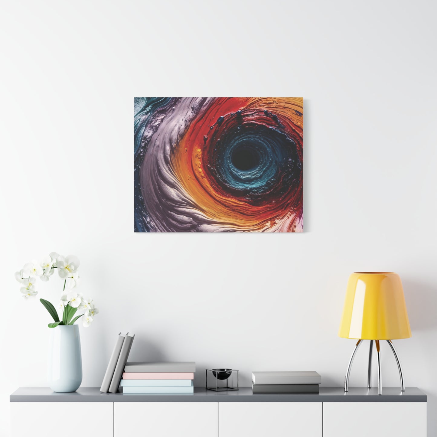 Vibrant Abstract Wall Art Canvas - Swirling Colors