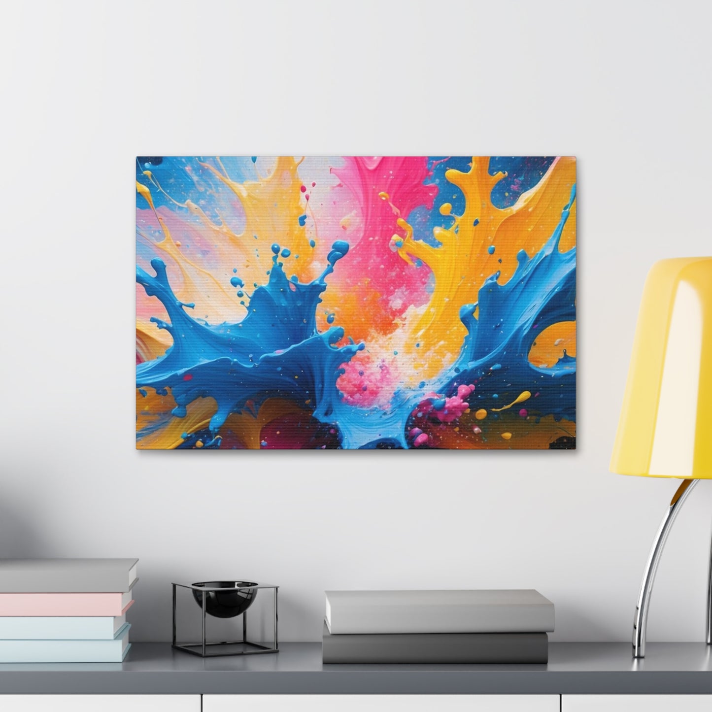 Vibrant Abstract Canvas Art - Colorful Splash Wall Decor
