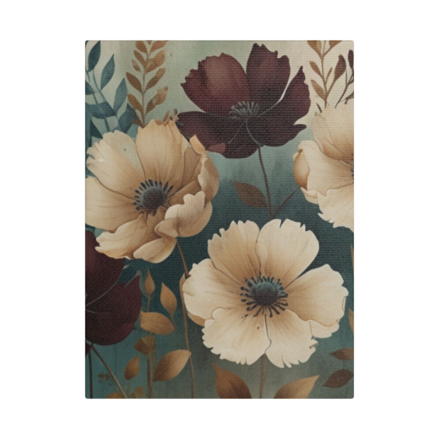 Floral Satin Canvas Art | Nature-Inspired Wall Décor