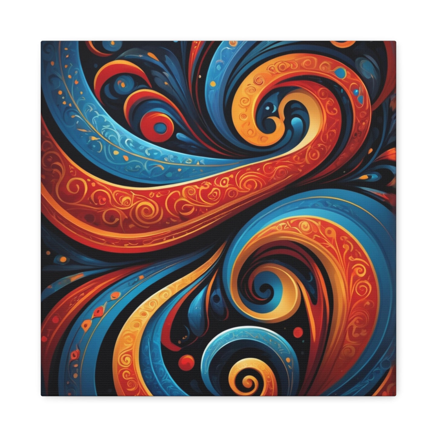 Vibrant Swirl Canvas Art - Colorful Abstract Wall Decor