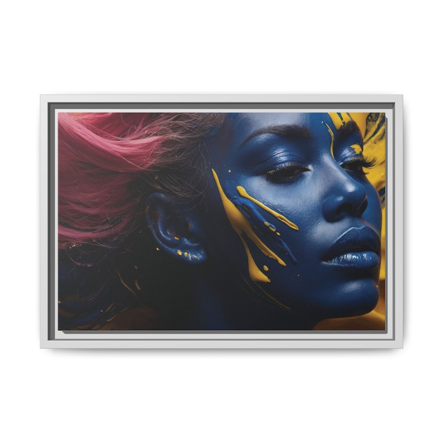 Vibrant Abstract Art Print - Multicolor Framed Canvas Wall Decor