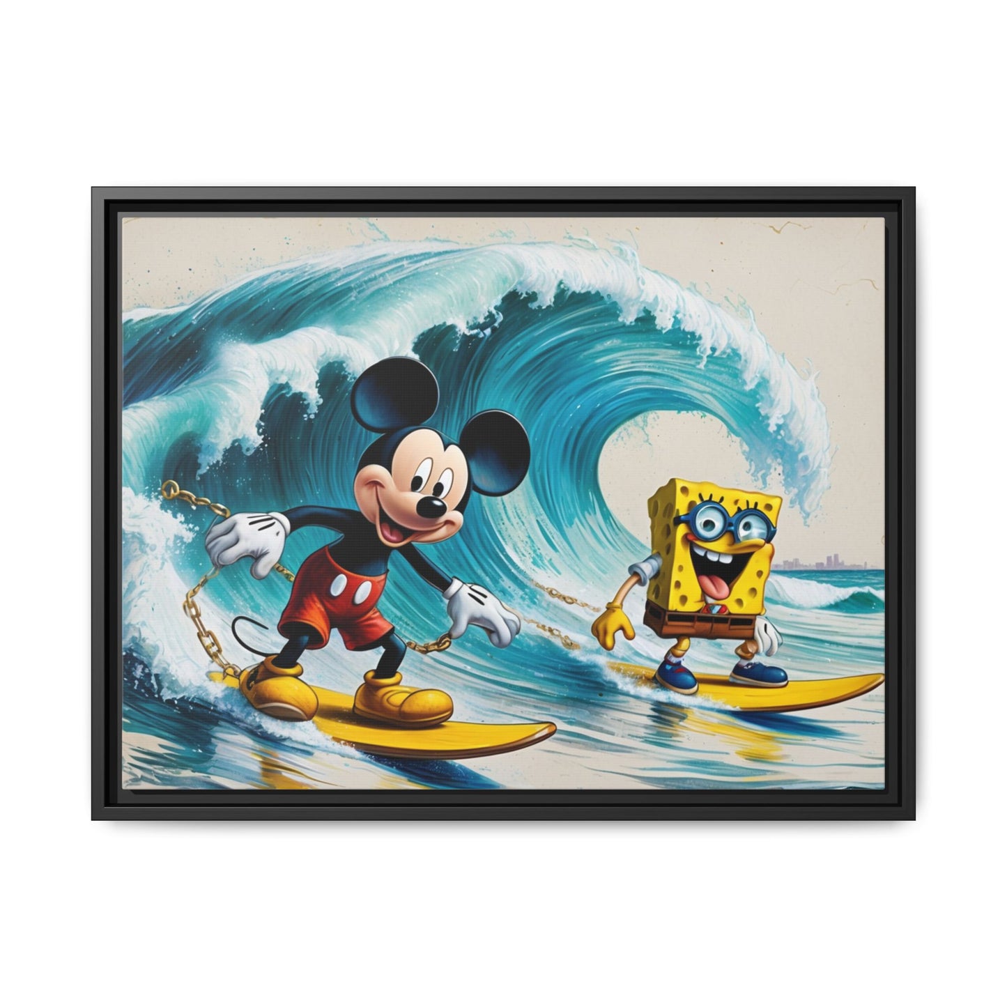 Vibrant Framed Art Print - Bold Floral Fantasy