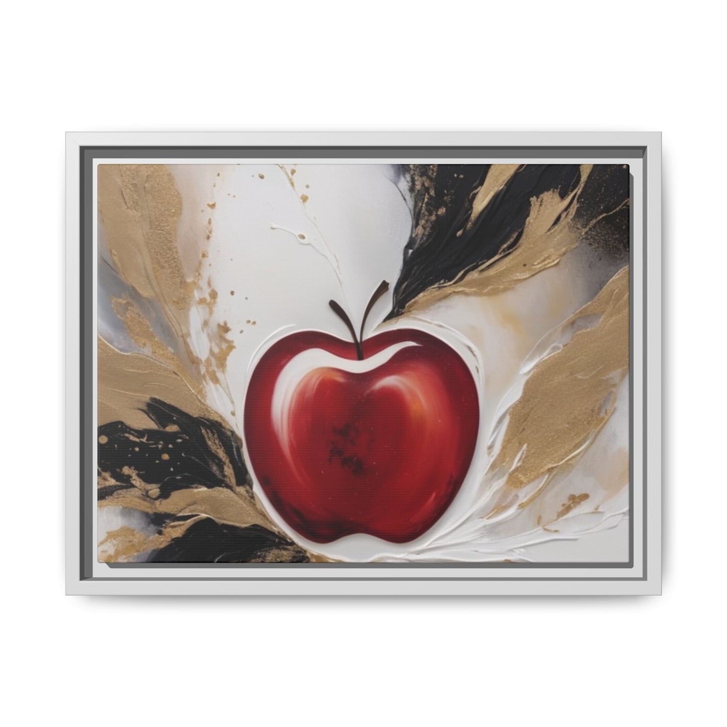Elegant Apple Canvas Art Print - Framed Wall Decor
