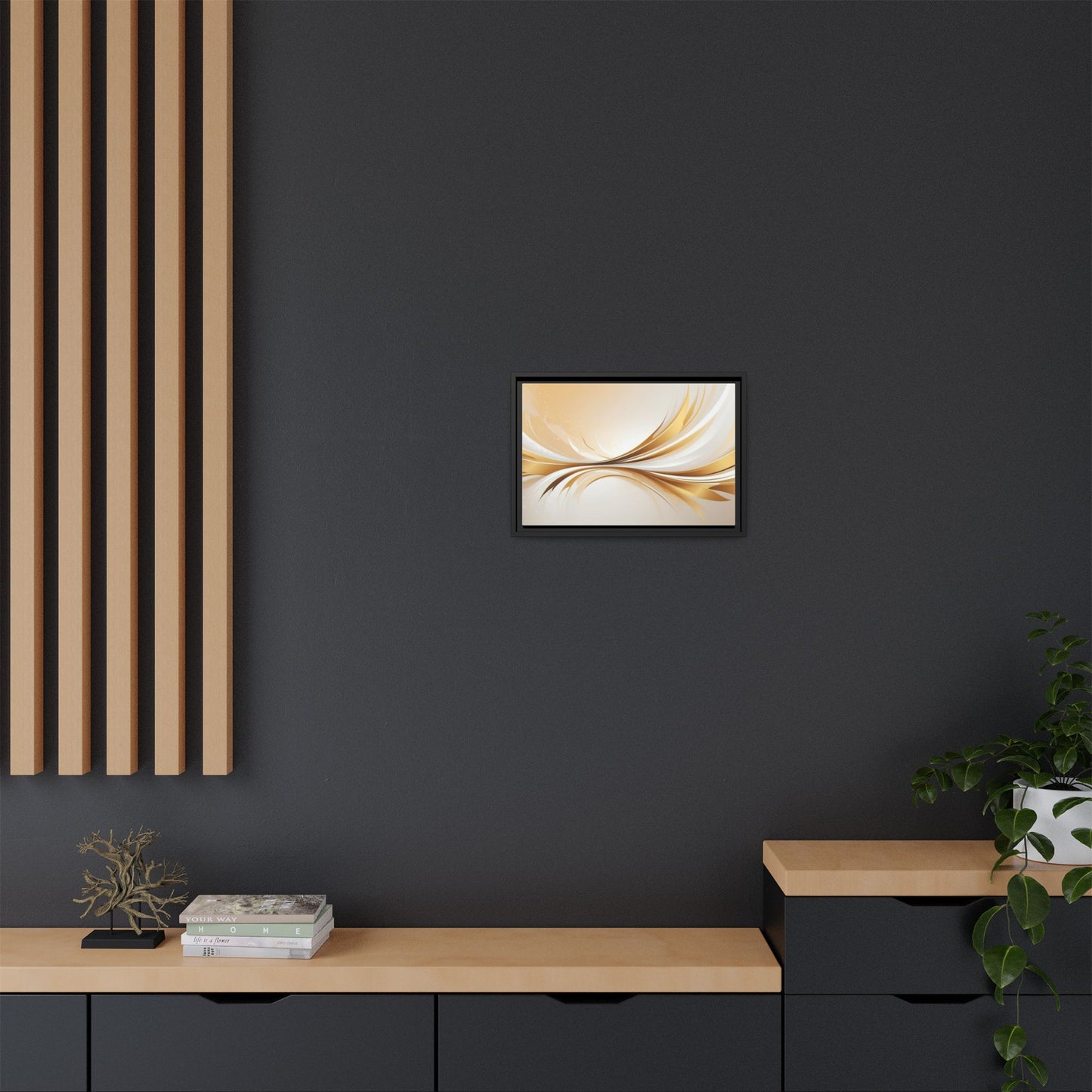 Modern Abstract Wall Art - Framed Matte Canvas Decor