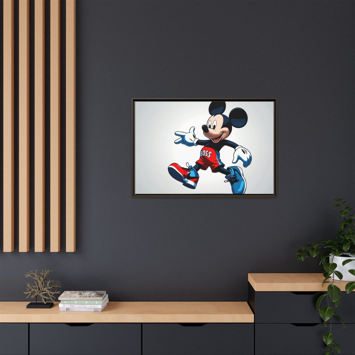Mickey Mouse Boss Framed Canvas Art