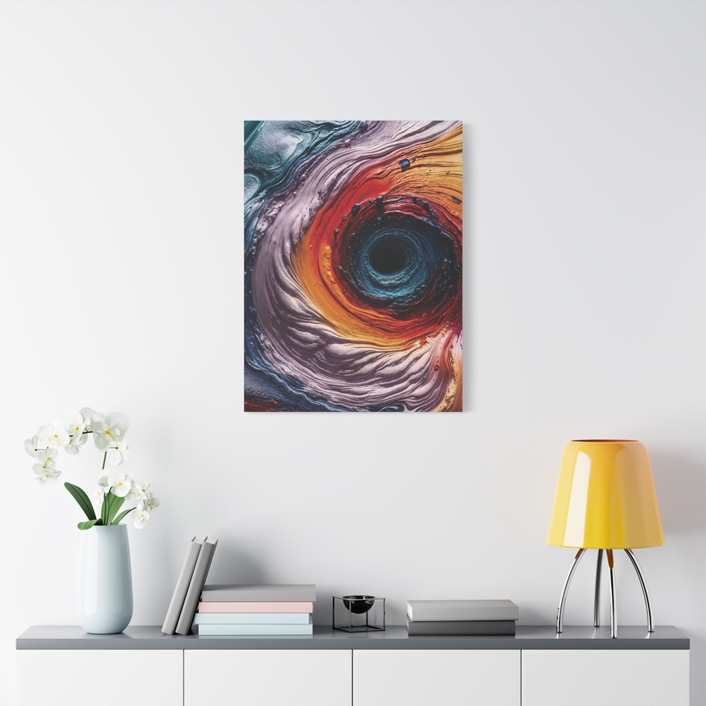 Vibrant Abstract Wall Art Canvas - Swirling Colors