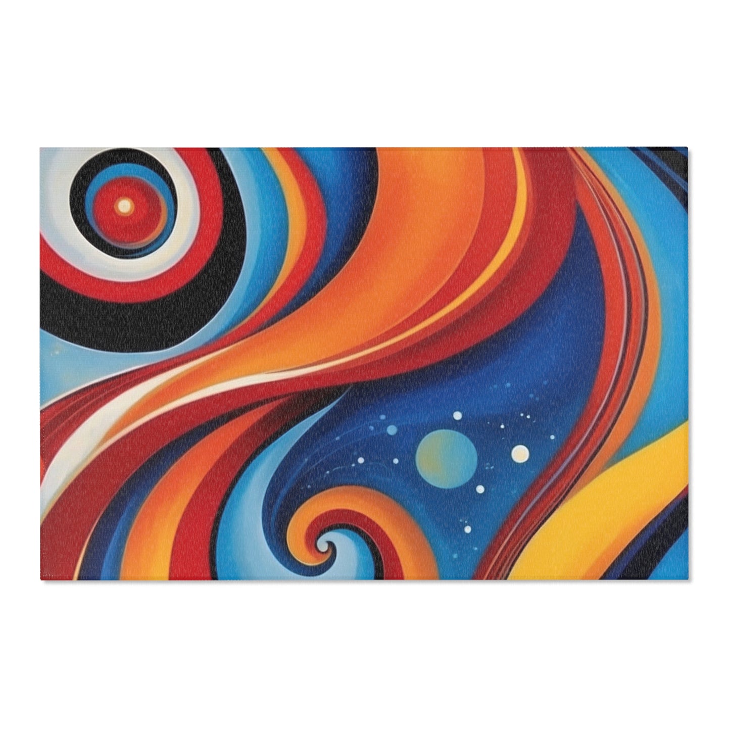 Vibrant Swirl Area Rug - Abstract Colorful Design for Modern Homes