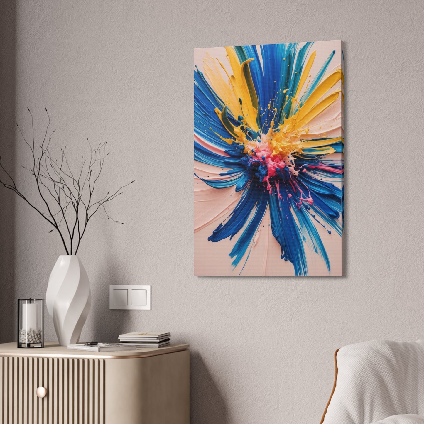 Vibrant Abstract Canvas Art - Color Explosion Wall Decor