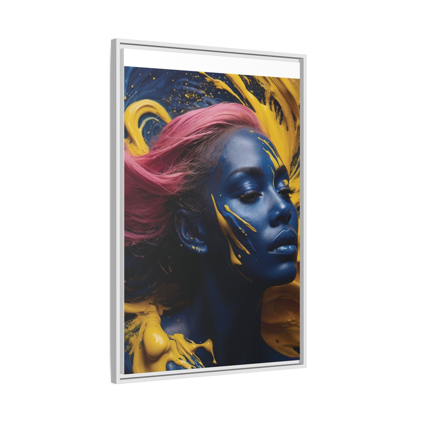 Vibrant Abstract Art Print - Multicolor Framed Canvas Wall Decor