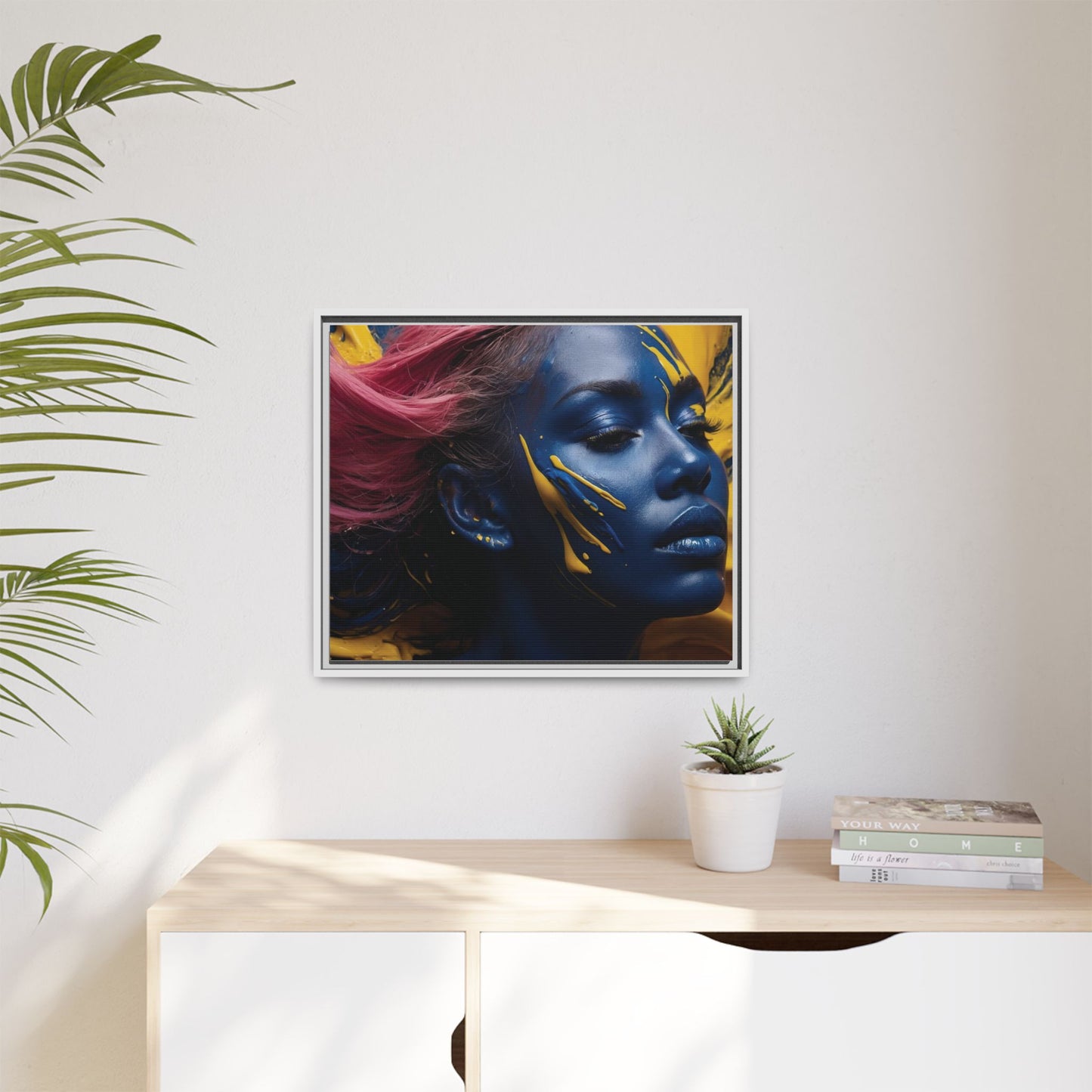 Vibrant Abstract Art Print - Multicolor Framed Canvas Wall Decor