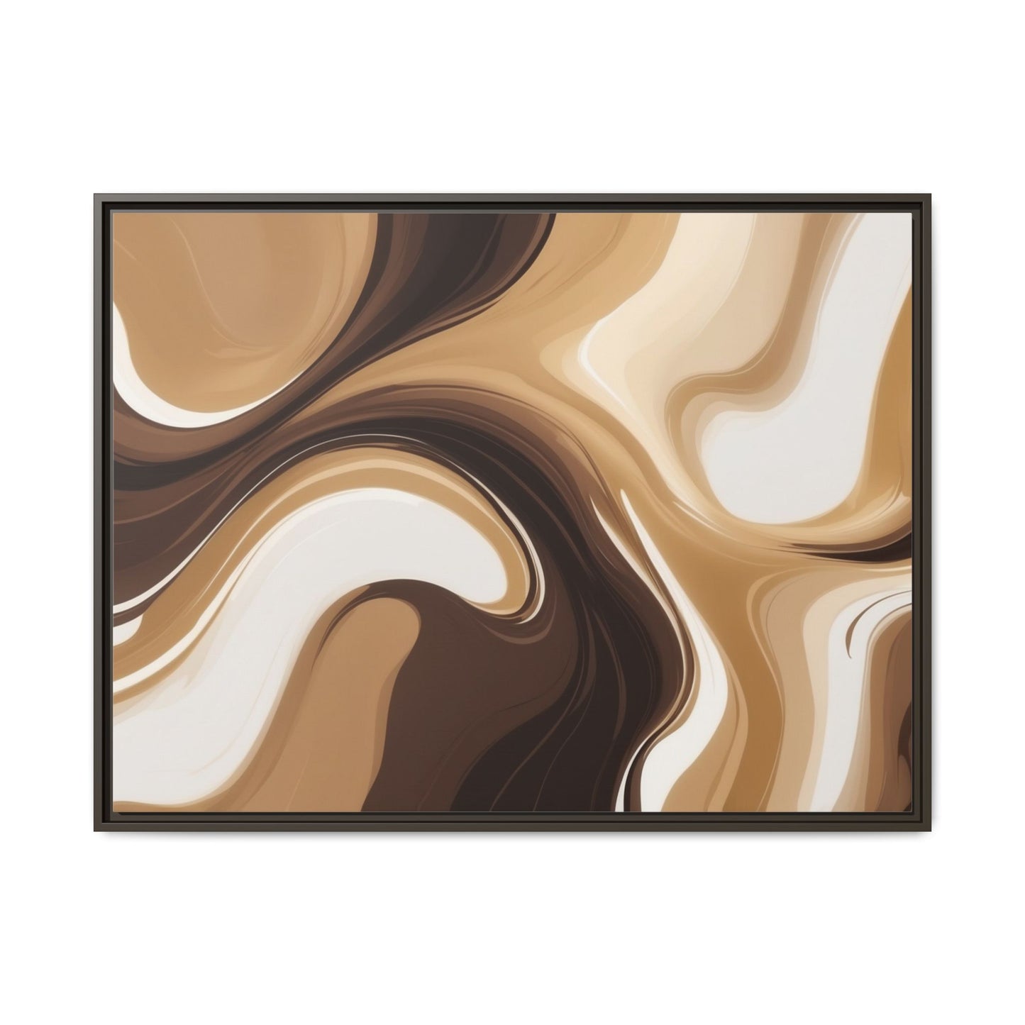Abstract Wave Framed Canvas Art - Multi-Color Home Decor