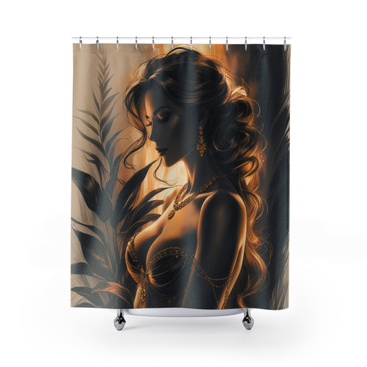 Elegant Silhouette Shower Curtain - Bohemian Home Decor