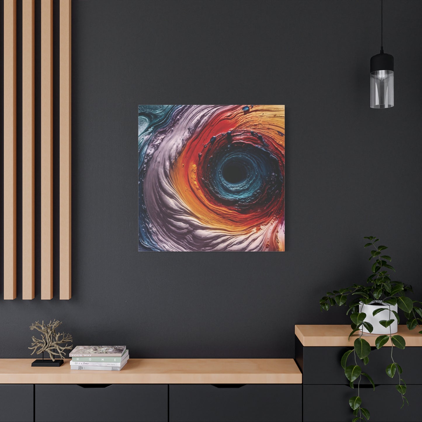 Vibrant Abstract Wall Art Canvas - Swirling Colors