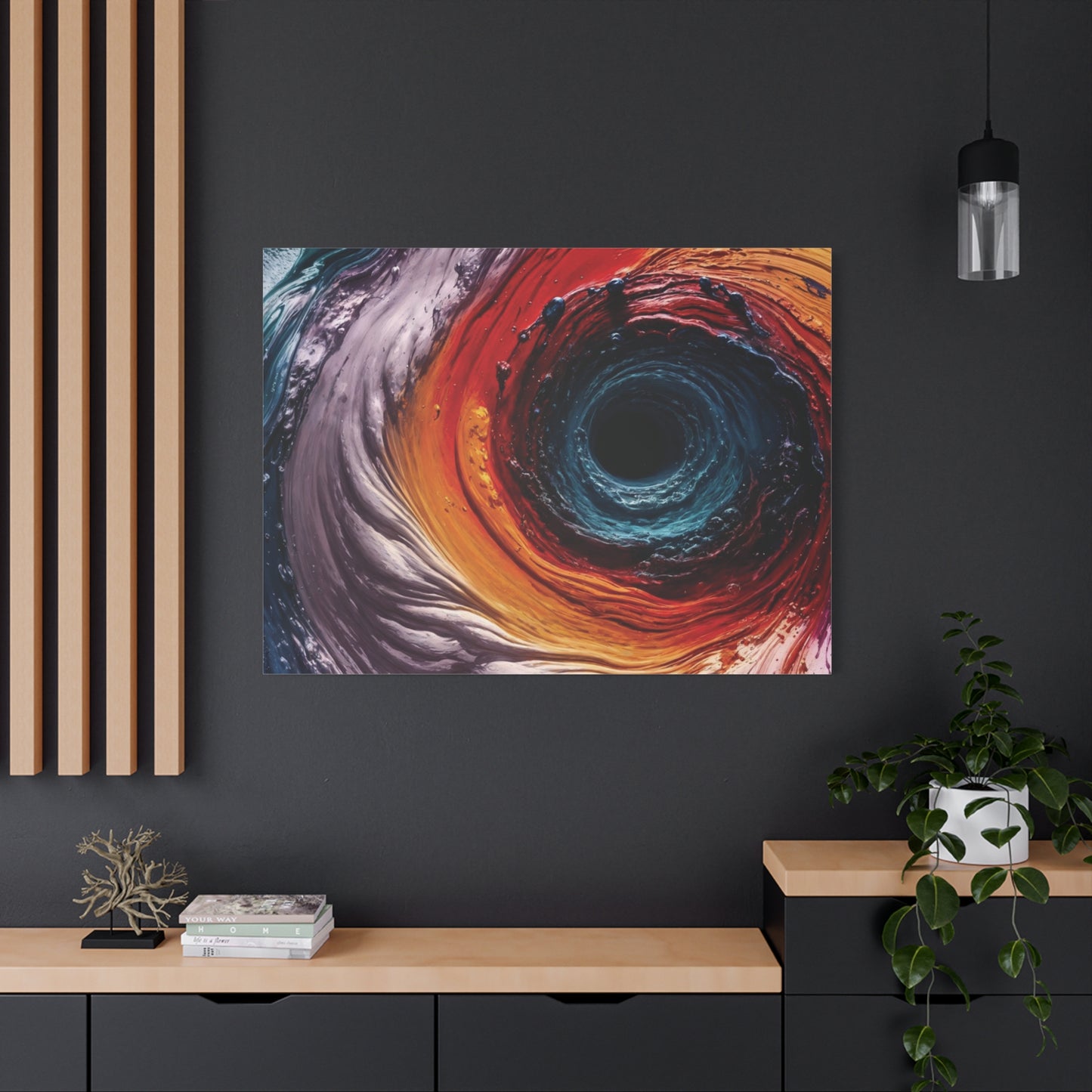 Vibrant Abstract Wall Art Canvas - Swirling Colors