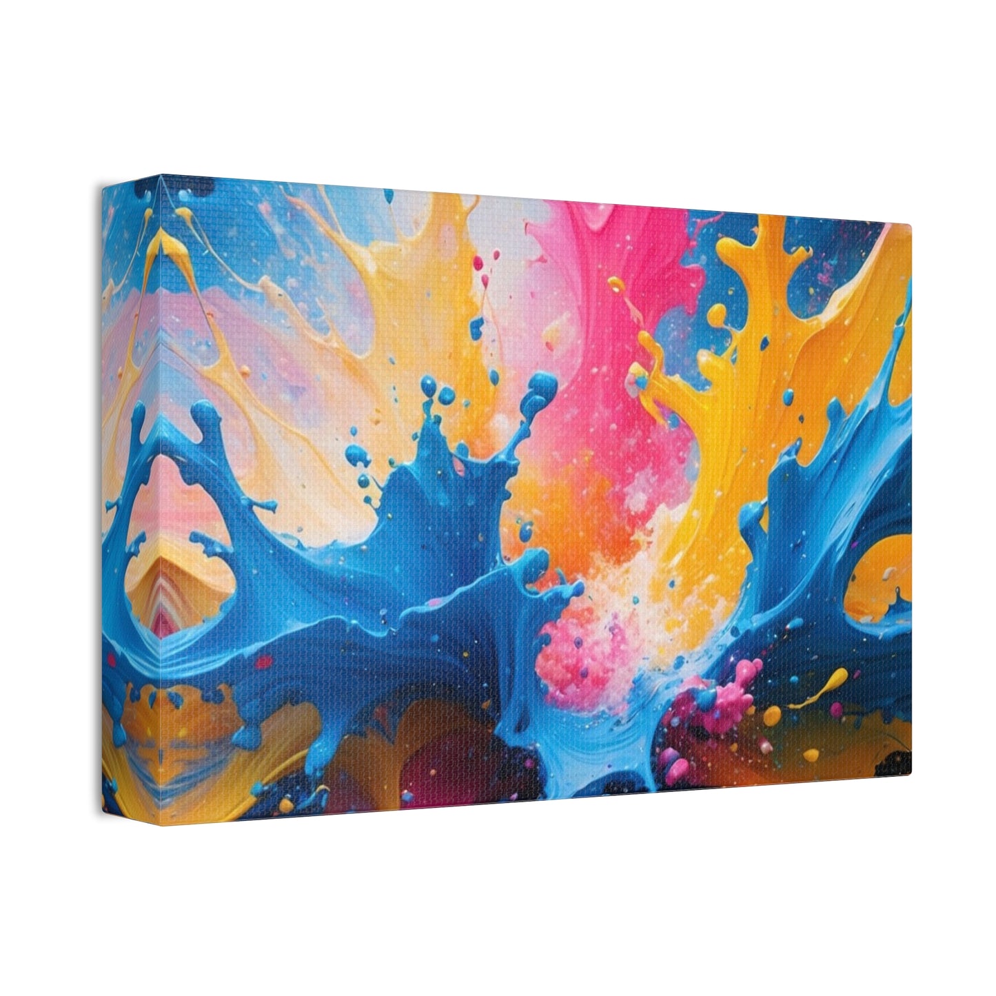 Vibrant Abstract Canvas Art - Colorful Splash Wall Decor