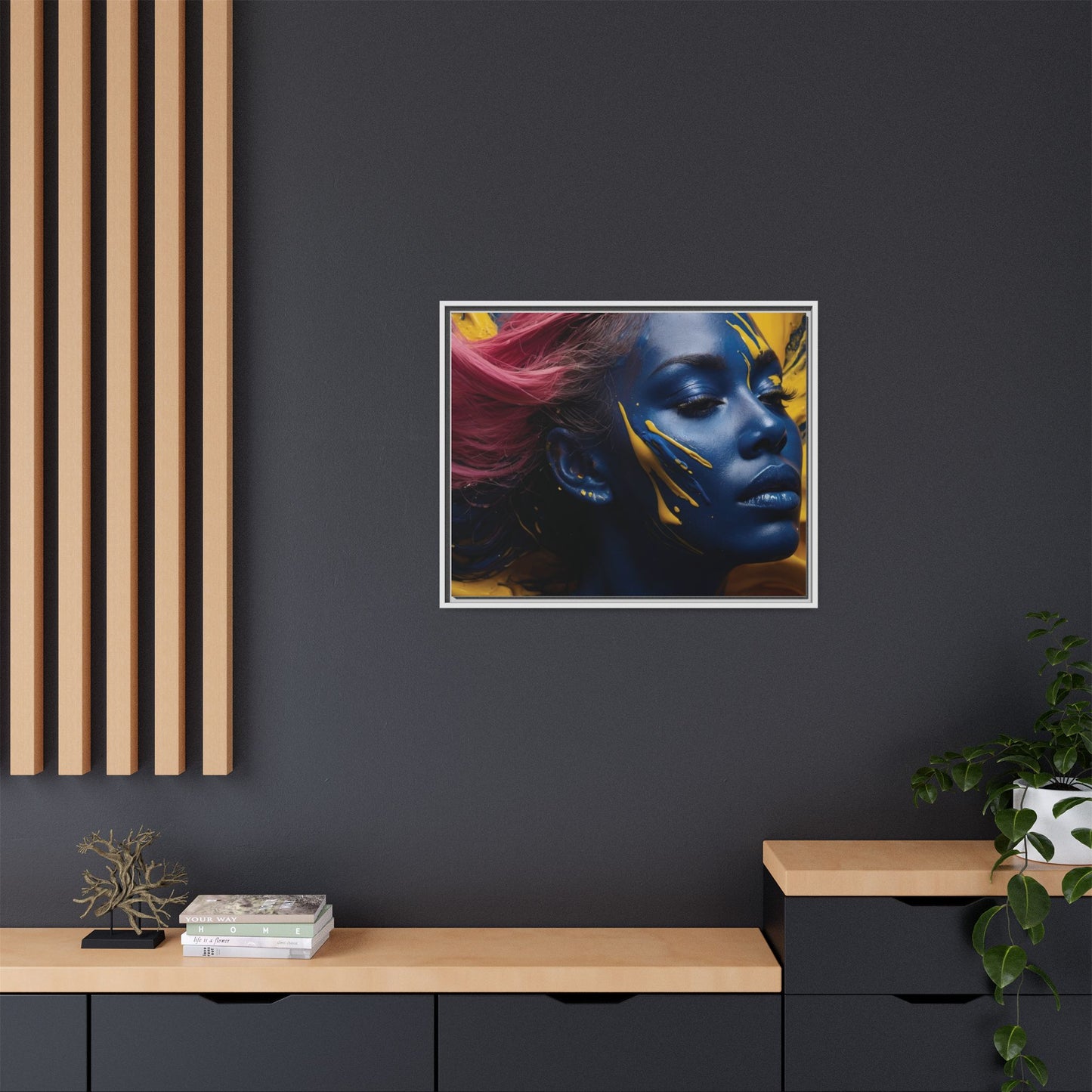 Vibrant Abstract Art Print - Multicolor Framed Canvas Wall Decor