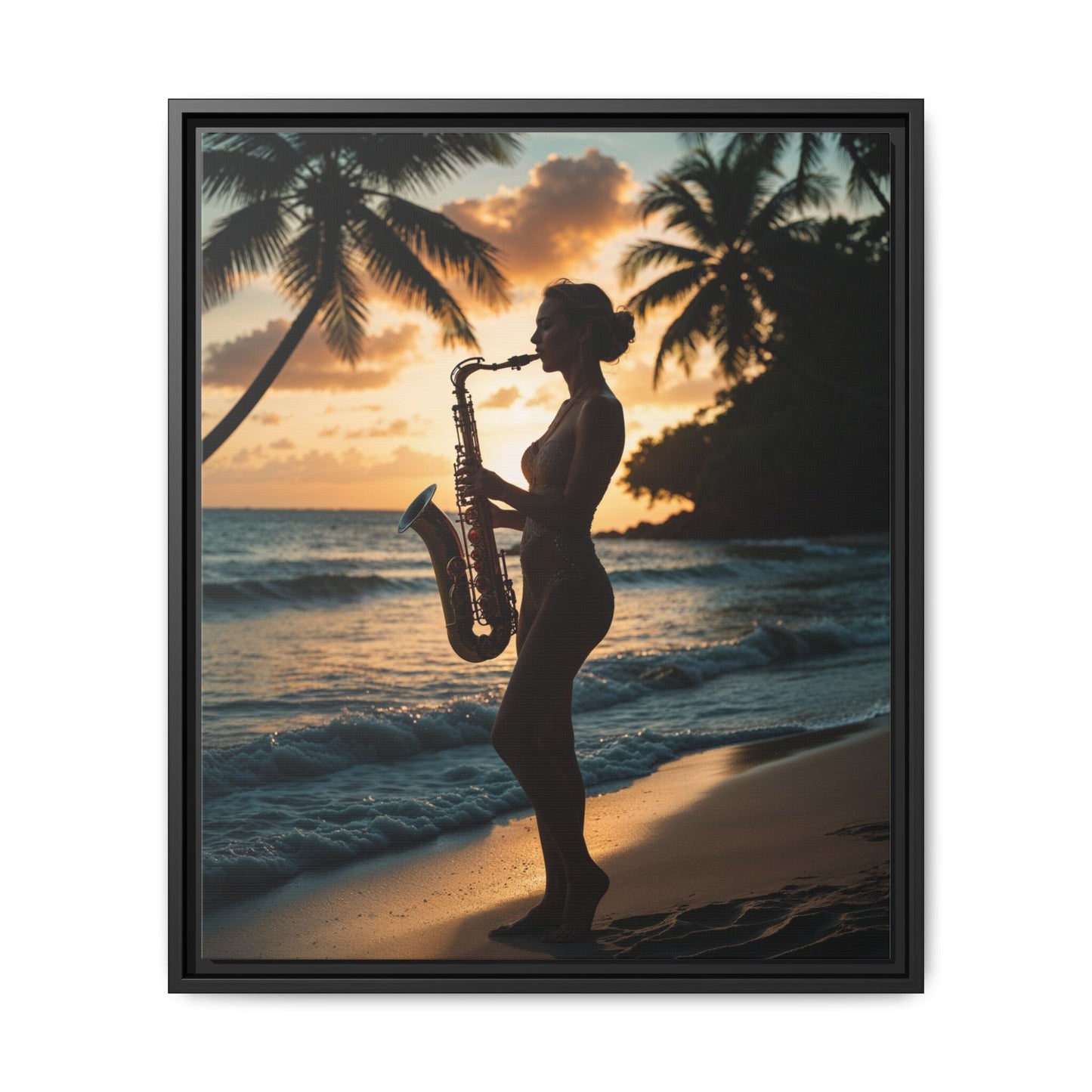 Saxophone Sunset on the beach